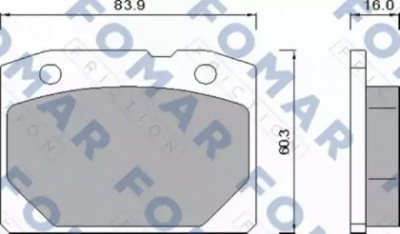 FOMAR FRICTION fo465686 -  Комплект тормозных колодок, дисковый тормоз